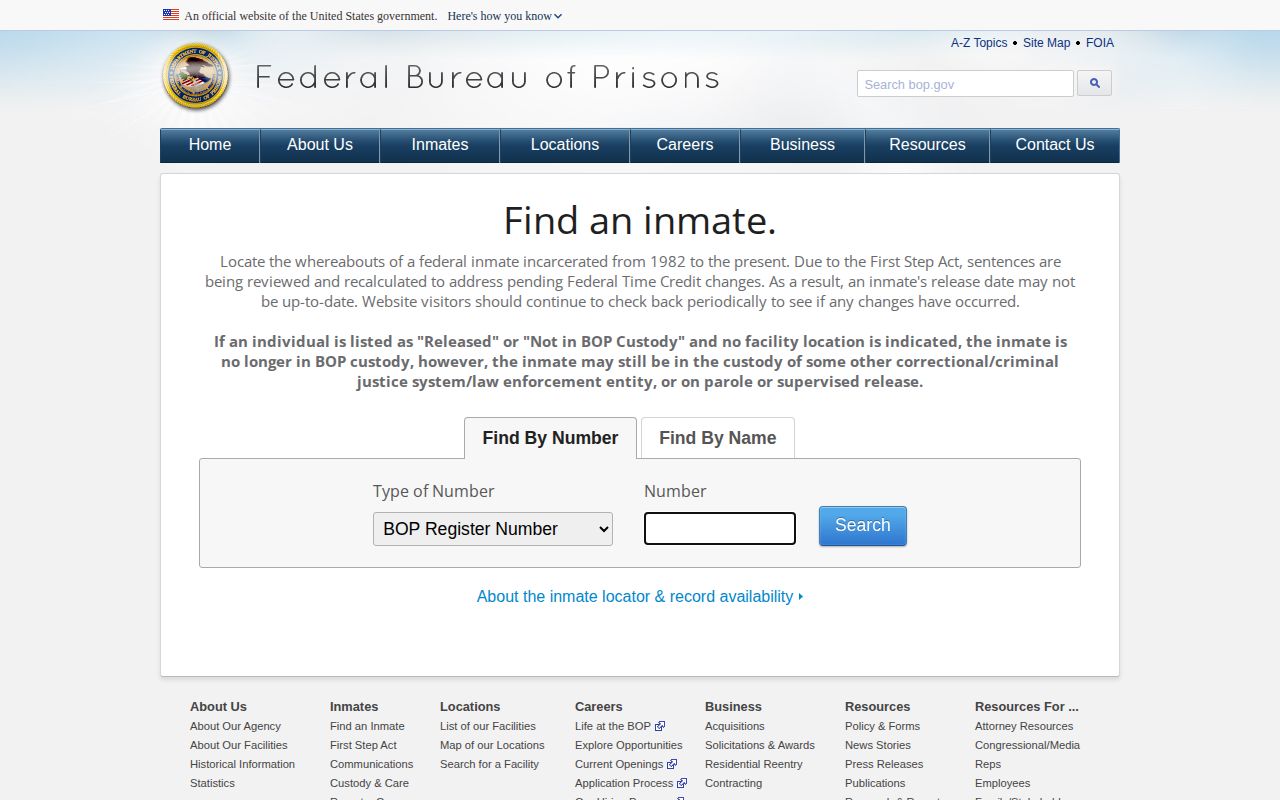 Federal Bureau of Prisons inmate locator used to separate federal custody from Owyhee County bookings