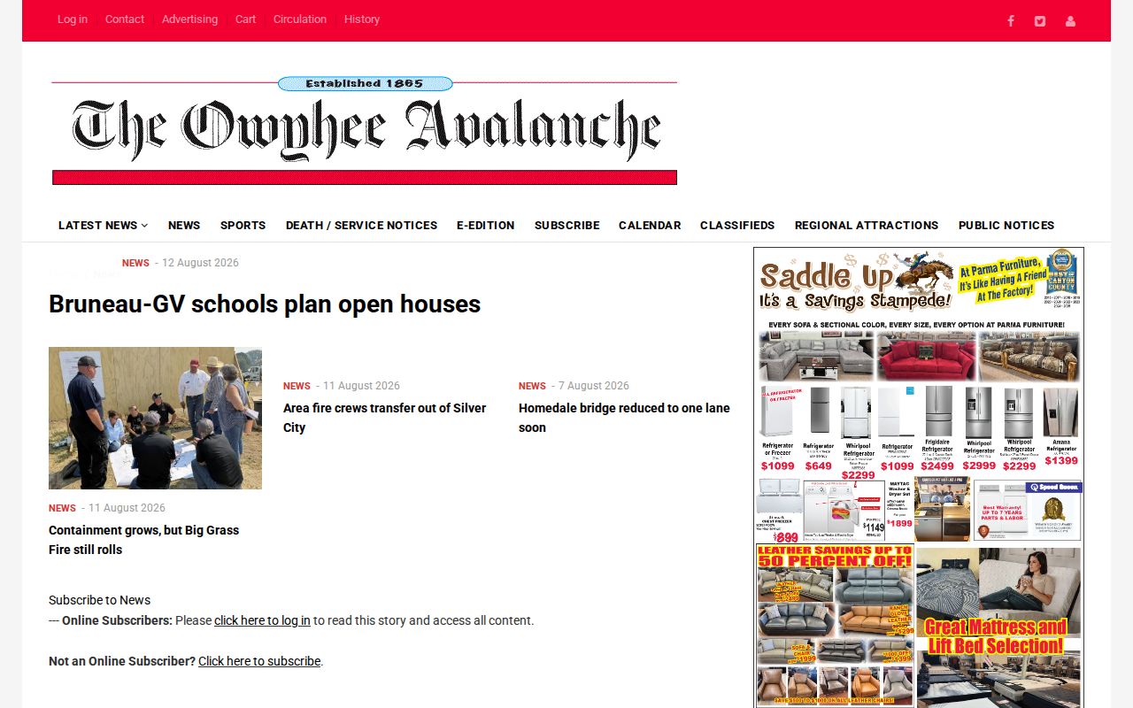 Owyhee Avalanche local crime news resource for Owyhee County arrest coverage